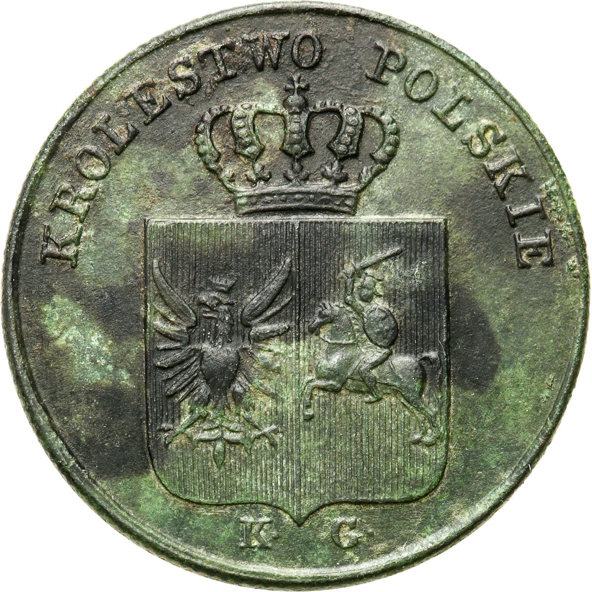 Powstanie Listopadowe. Trojak (3 grosze) 1831 KG, Warszawa - ŁADNE